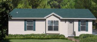 Skyline Doublewide Manufactured Home with window dormer & lap siding..
